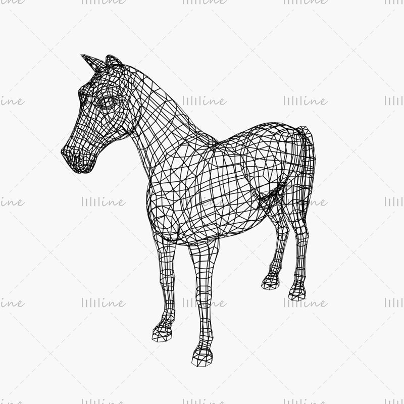 Animiertes 3D-Modell des Pferdes