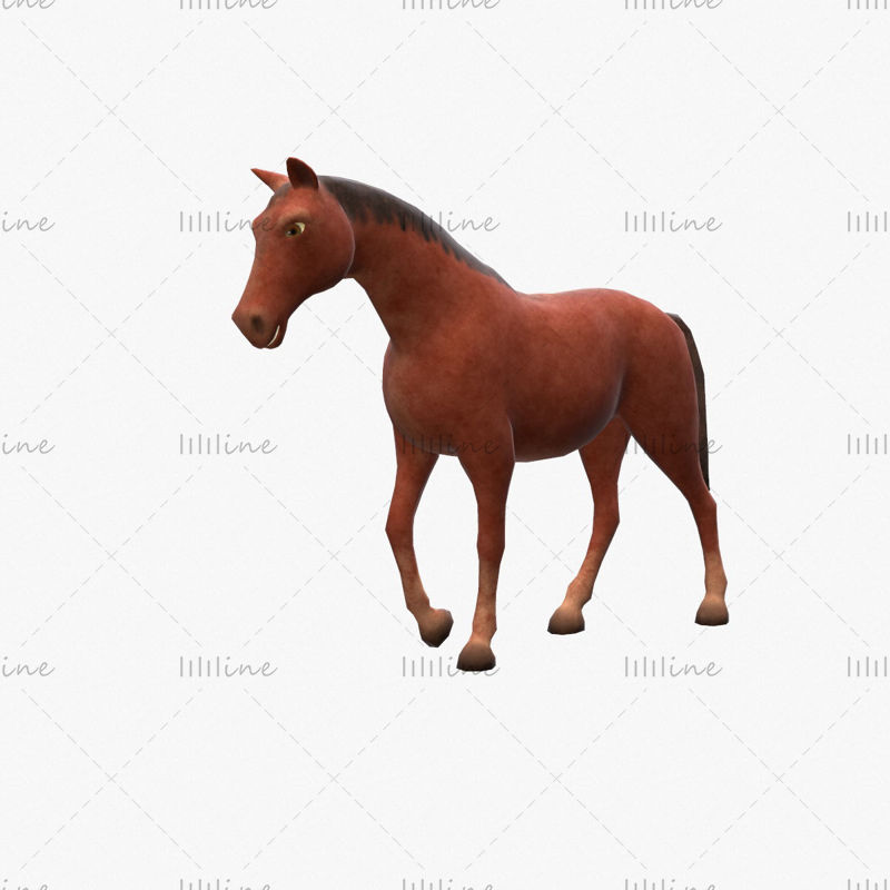 مدل سه بعدی اسب متحرک