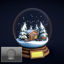 Cartoon Christmas crystal ball c4d 3d model