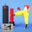 Cartoon style free combat sports character 3d models