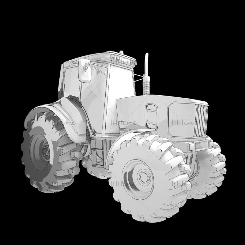 Трактор 3D Модель