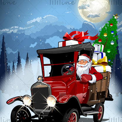 Санта-Клаус плакат вектор