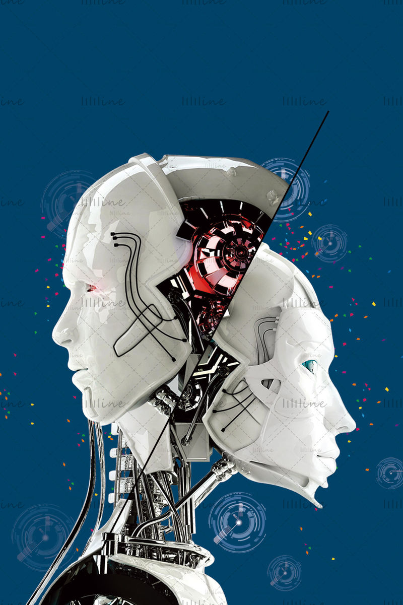 Intelligent robot illustration