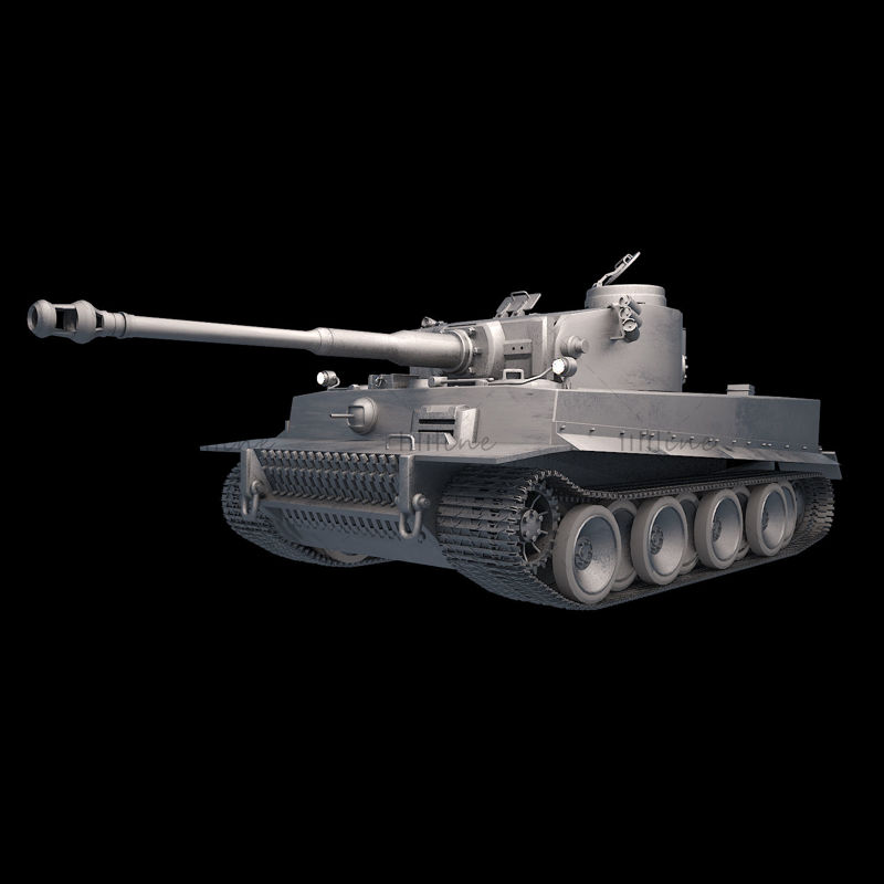 3D model německé tygří nádrže z druhé světové války
