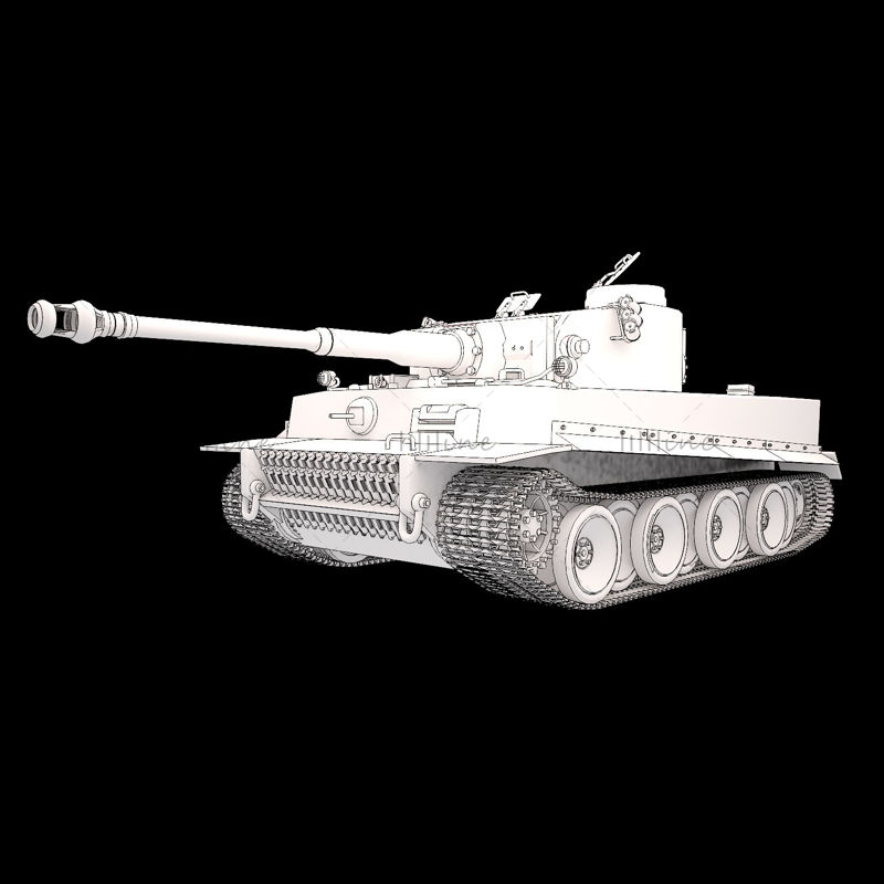 الحرب العالمية الثانية نموذج دبابة النمر الألماني ثلاثي الأبعاد