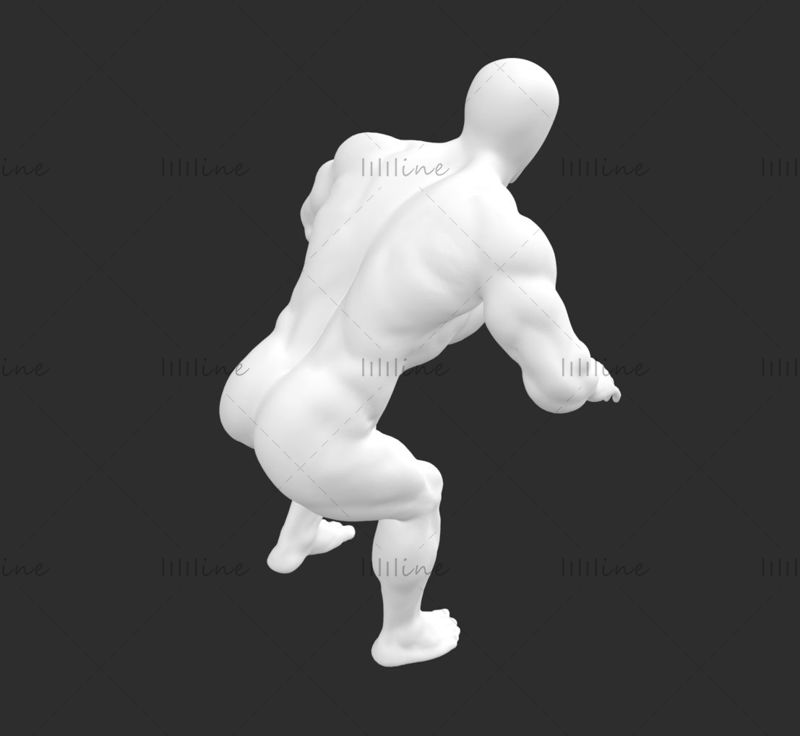 Jízdní kolo super silný sval mužský manekýn 3d tiskový model