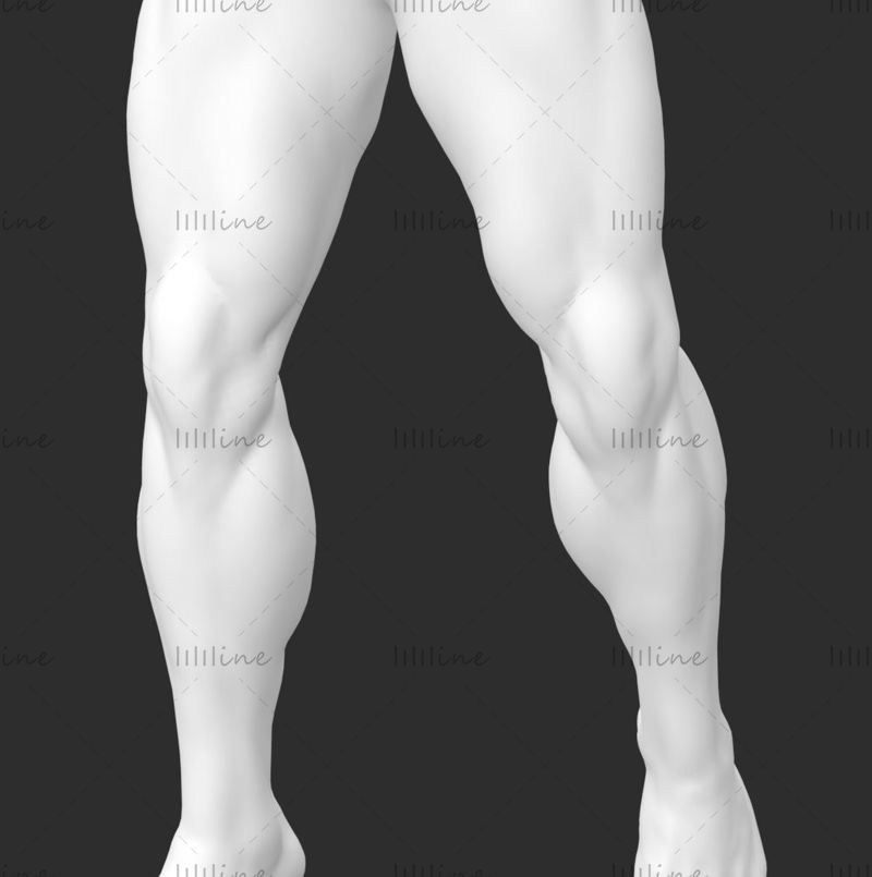 Super sterk muskel fallskjermhopp mannlig mannekeng 3d -utskriftsmodell