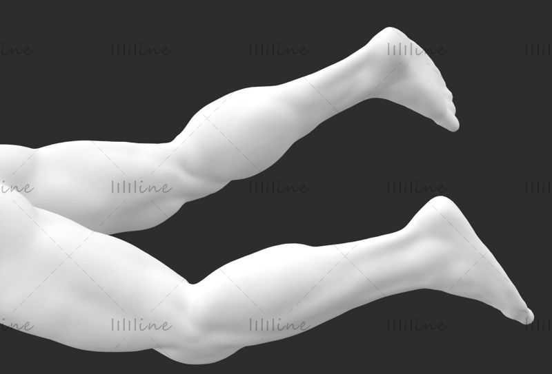 Super sterk muskelhenggliding mannlig mannequin 3d -utskriftsmodell