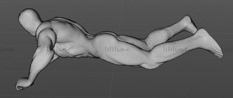 Szuper erős izom sárkányrepülő férfi manöken 3D nyomtatott modell