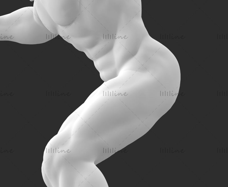 Super silné lyžování svalů 3D model manekýna pro muže