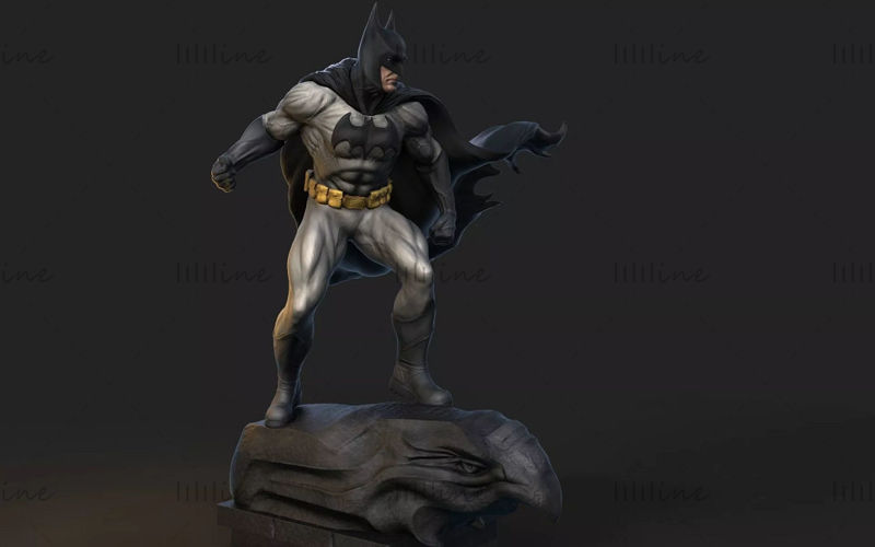 Modello 3D della statua di Batman - Pronto per stampare il modello di stampa 3D