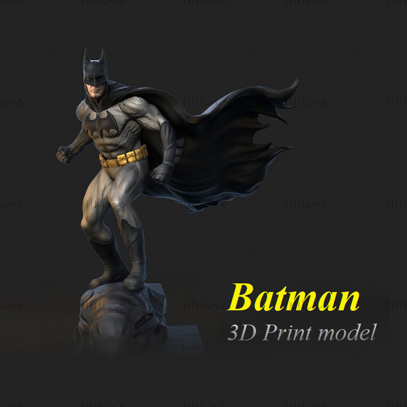 Batman -szobor 3D -s modell - Nyomtatásra kész 3D -s modell