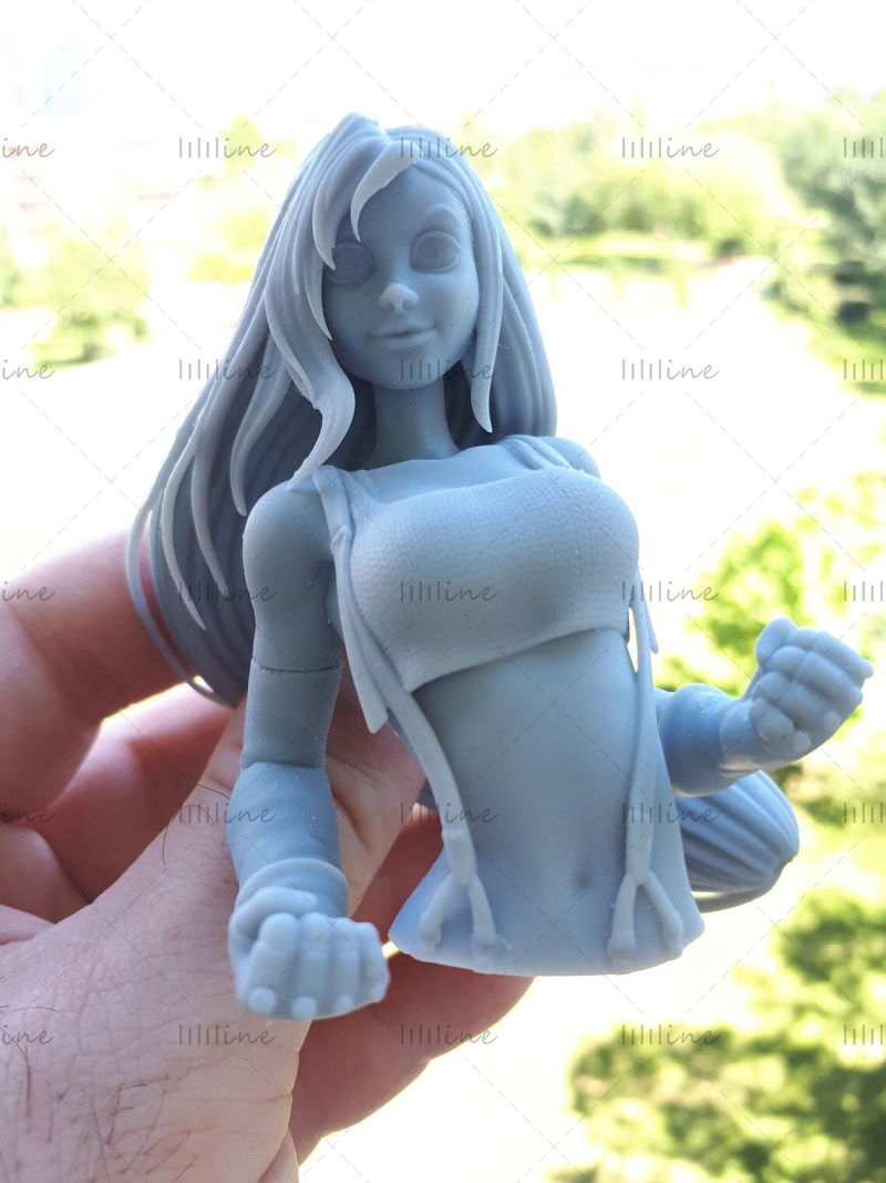 Tifa lockhart szobor 3D modell STL 3D nyomtatáshoz