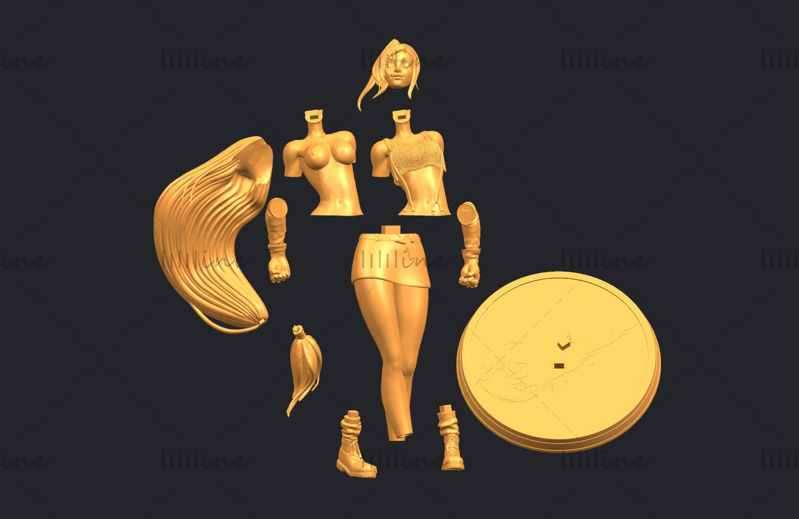 Statue de Tifa lockhart modèle 3D STL pour impression 3D