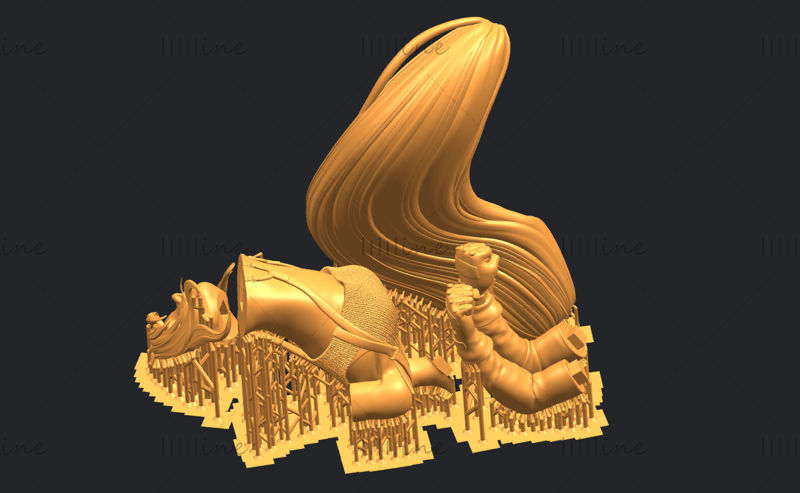 Tifa lockhart socha 3D model STL pro 3D tisk