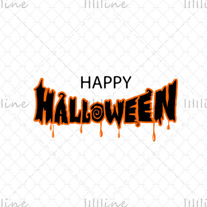 Feliz Halloween letras digitales a mano