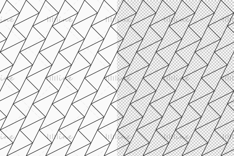 10 naadloze patronen met gekantelde stenen en driehoeken