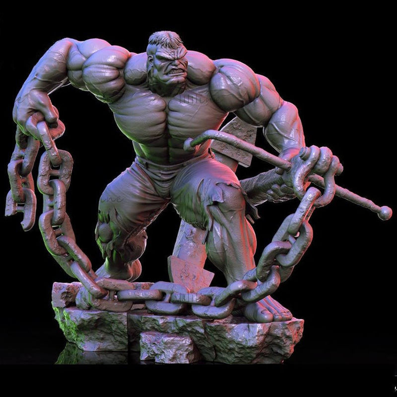 Hulk Just STL Digital Figure File Format 3D Printer CNC Router Product By Yourself