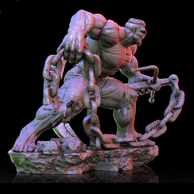 Hulk Just STL Digital Figure File Format 3D Printer CNC Router Product By Yourself