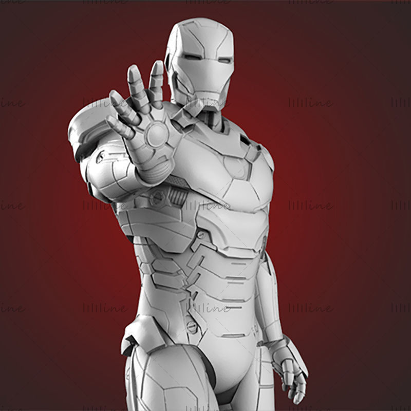 Железный человек 3D модель STL для 3D печати фрезерный станок с ЧПУ Резной