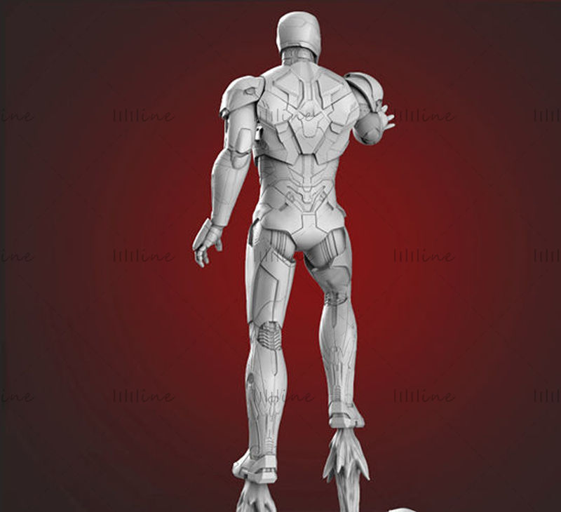 Iron man modelo 3D STL para impresión 3D enrutador CNC tallado