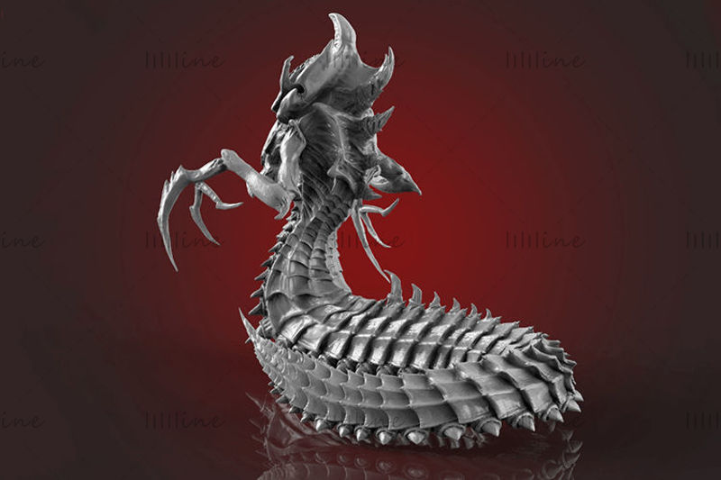 用于 3D 打印星际争霸刺蛇雕像3D模型 STL