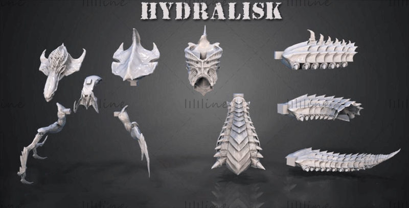 نموذج Hydralisk Figurine ثلاثي الأبعاد STL للطباعة ثلاثية الأبعاد