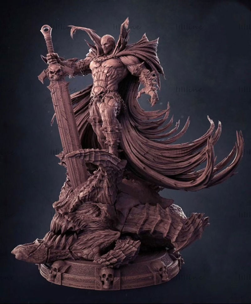 Spawn on monster Statue 3D model for 3D Printer CNC Router