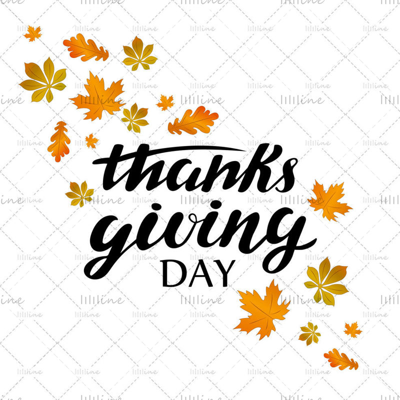 Thanksgiving Day digitale Handbeschriftung