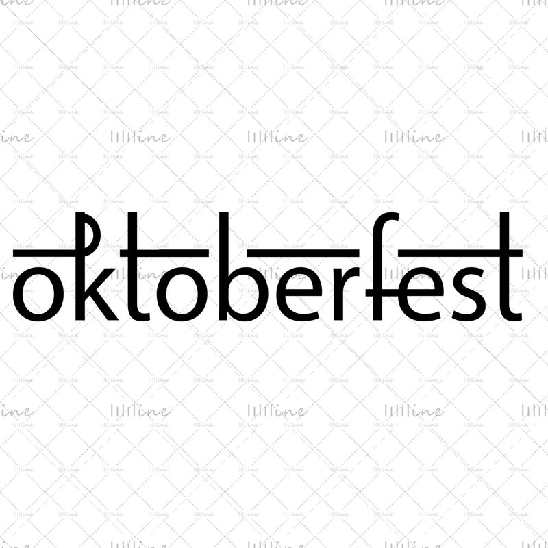 Letras manuscritas elegantes da Oktoberfest