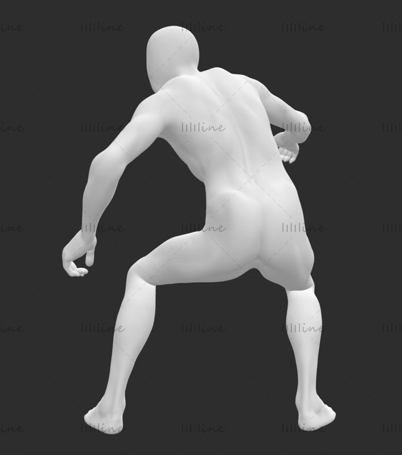 Tanek model moškega deskarja za deskanje, 3d tisk