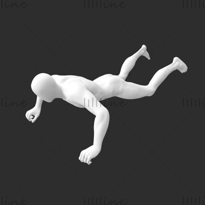 Sárkányrepülő karcsú férfi manöken 3D nyomtatott modell