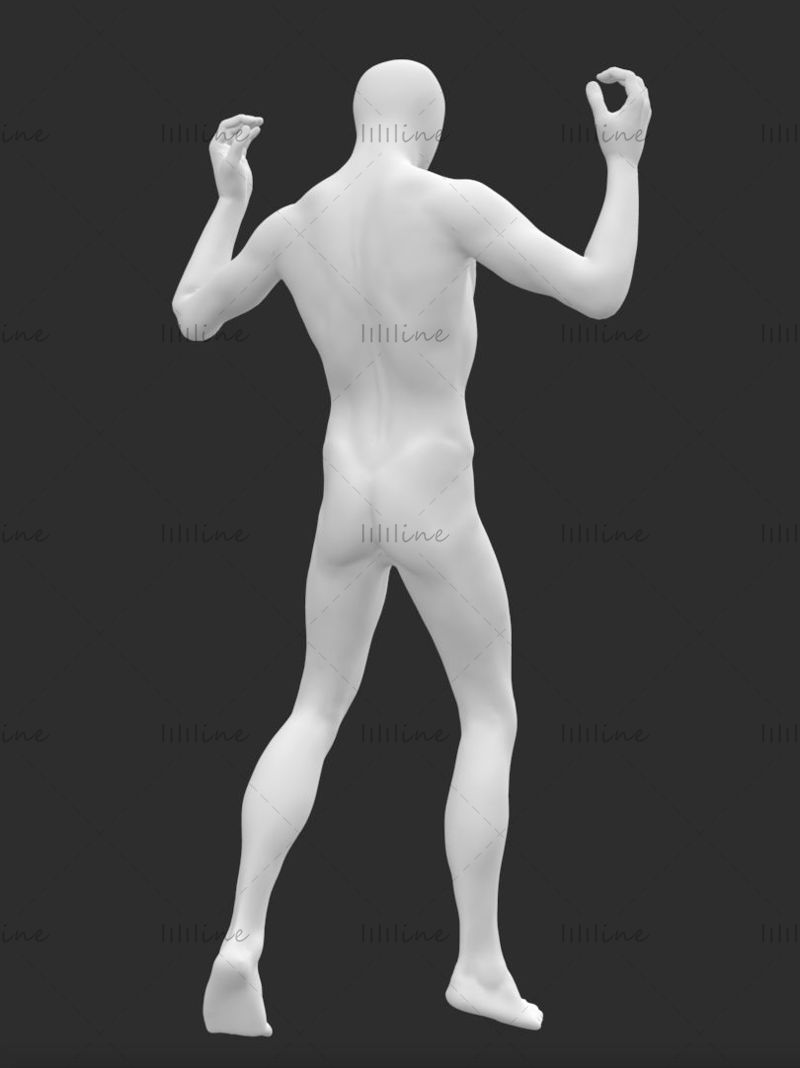 Ejtőernyős ugró férfi manöken karcsú 3D nyomtatott modell