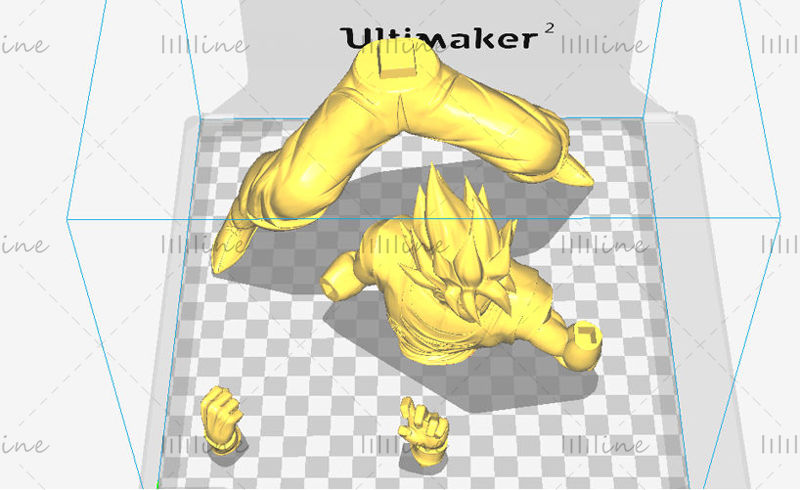 悟空ドラゴンボールフィギュア3Dプリント用3DモデルCNCルーター3Dプリントモデル