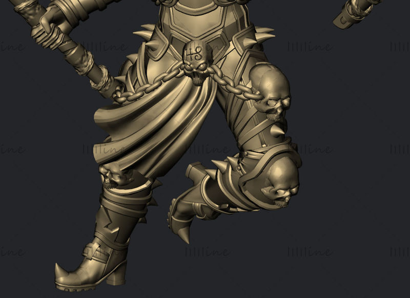 Estatua del guerrero berserker modelo 3D STL para impresión 3D enrutador CNC modelo de impresión 3D