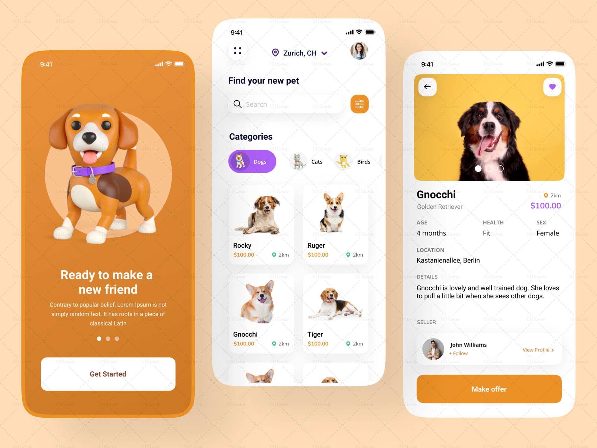 Pet Adoption App Design