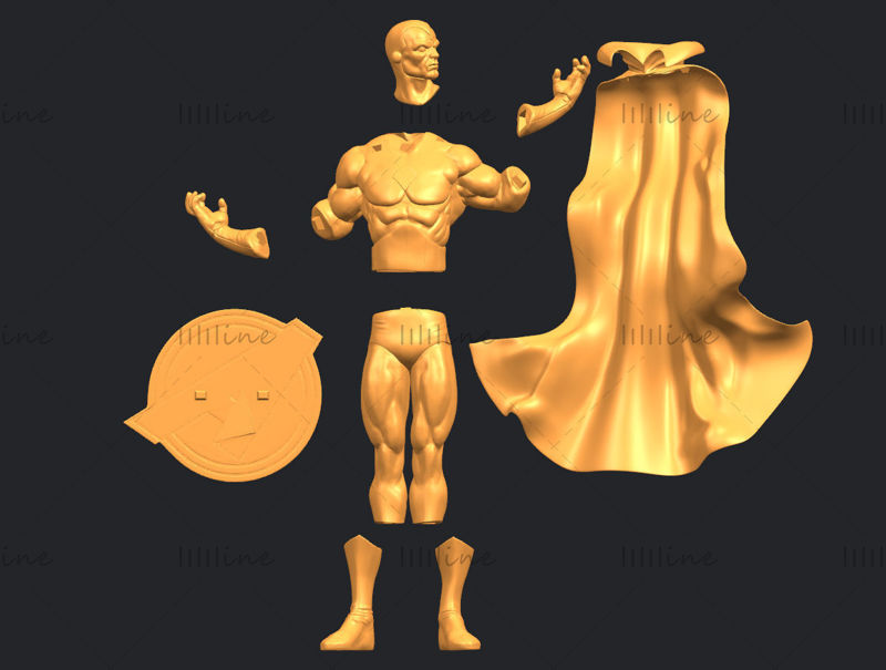 Vision Marvel 3D model STL for 3D Printing 3D Printer 3D print model