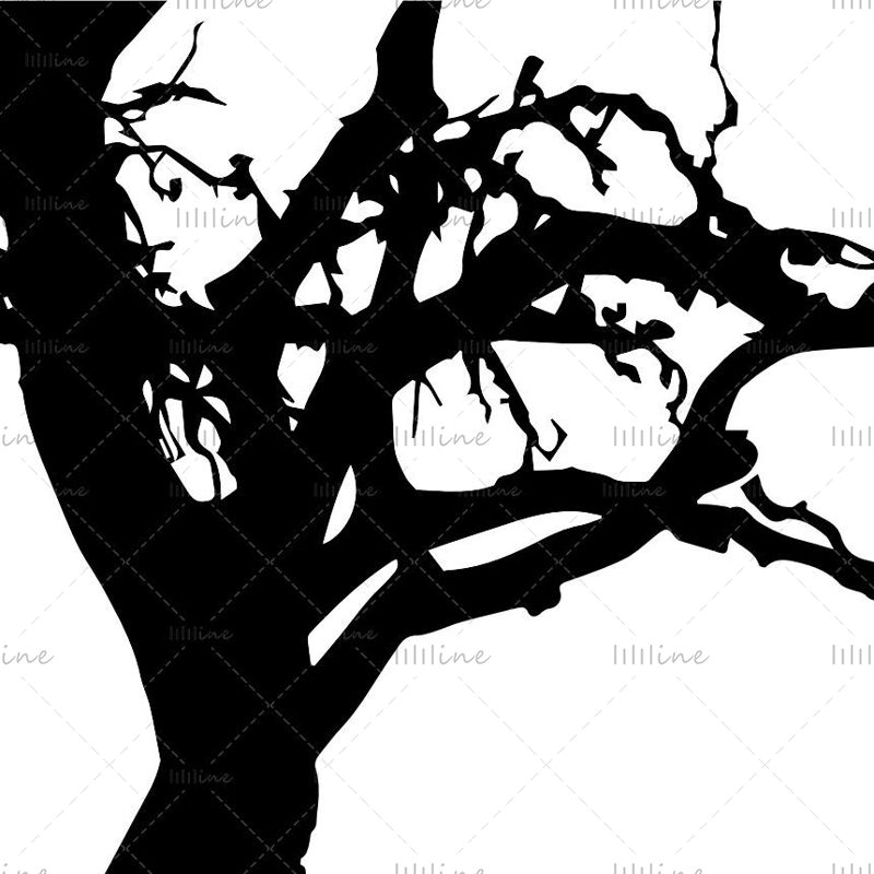 Tree outline vector