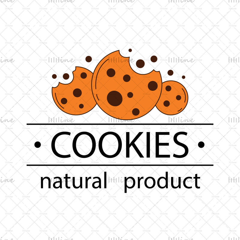 Piškotki logotip naravnega izdelka
