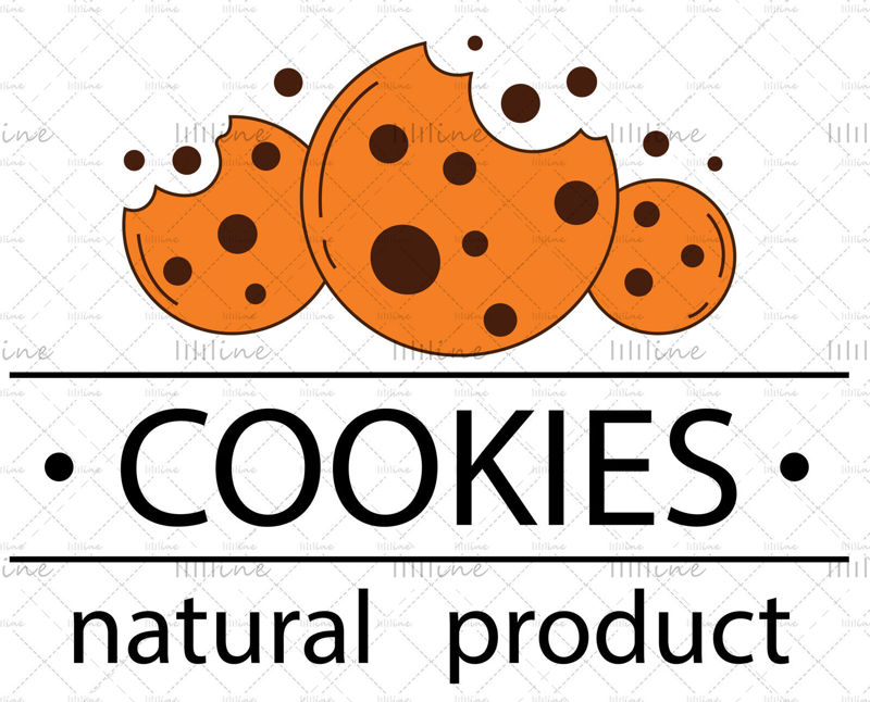 Logotipo de producto natural de cookies
