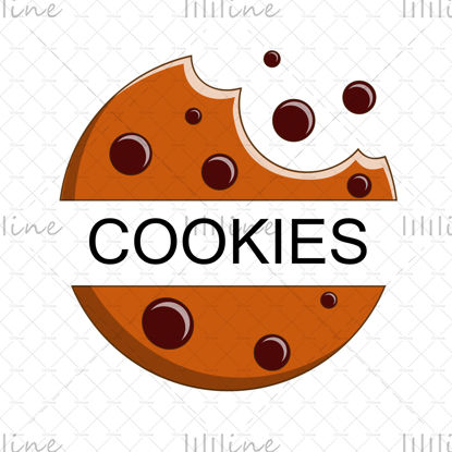Cookie Wort Hand Schriftzug Logo
