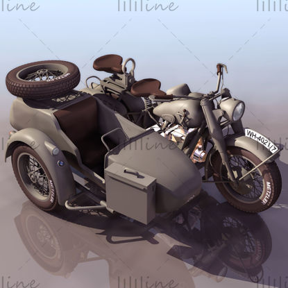 Motorkerékpár 3D modell