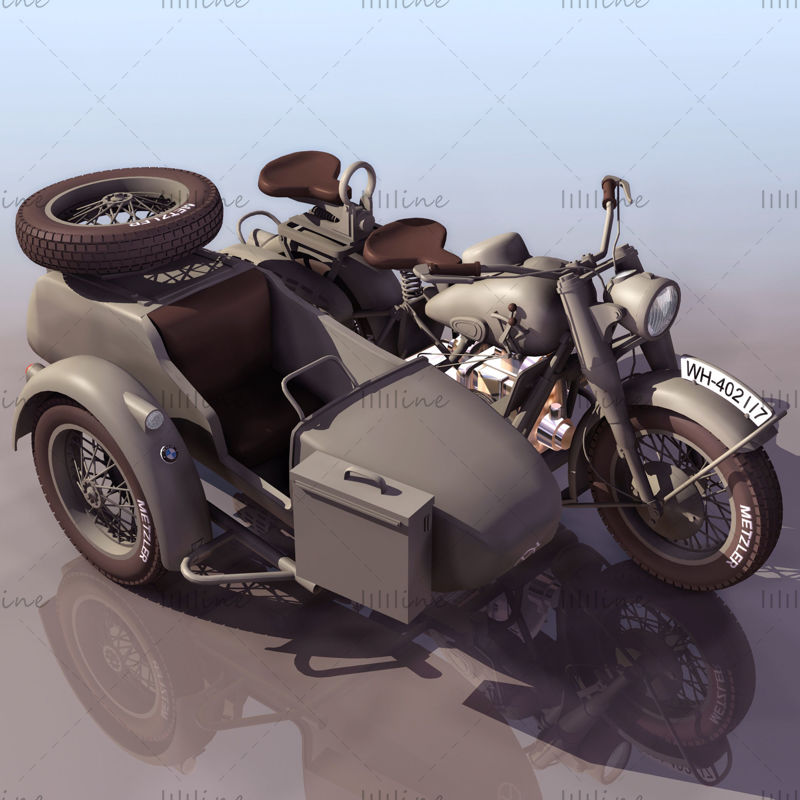 Motocyklový 3D model