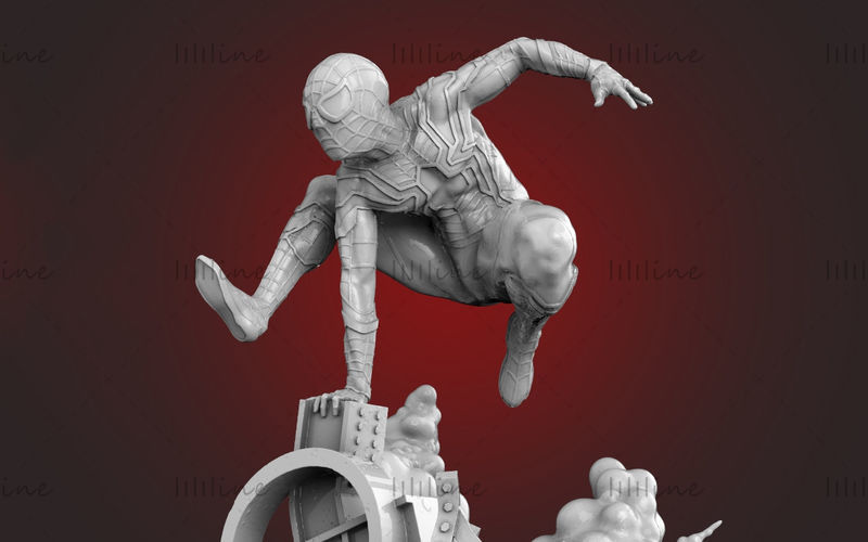 Spiderman statue 3D model STL for 3D Printing 3D print model