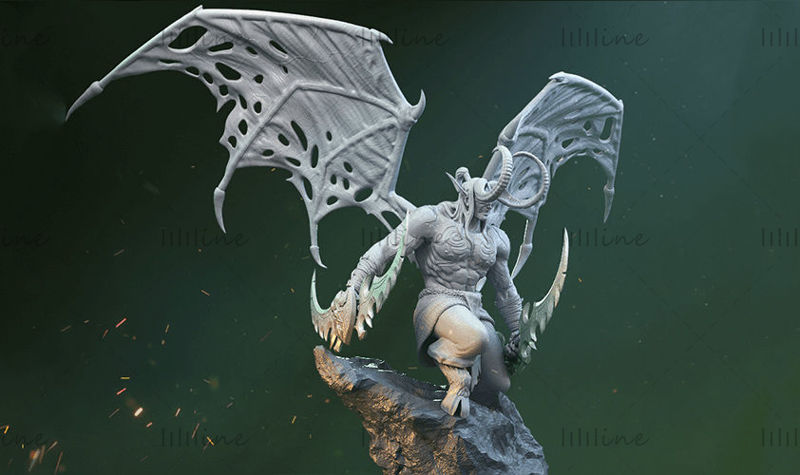Illidan Stormrage 3D model for 3D Printing 3D print model