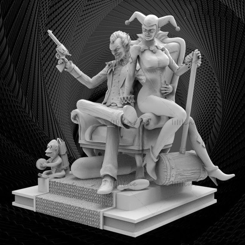 Джокер и харли квинн 3D-модель для 3D-печати 3D-модель для печати
