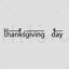 Thanksgiving day logo stylish line hand lettering