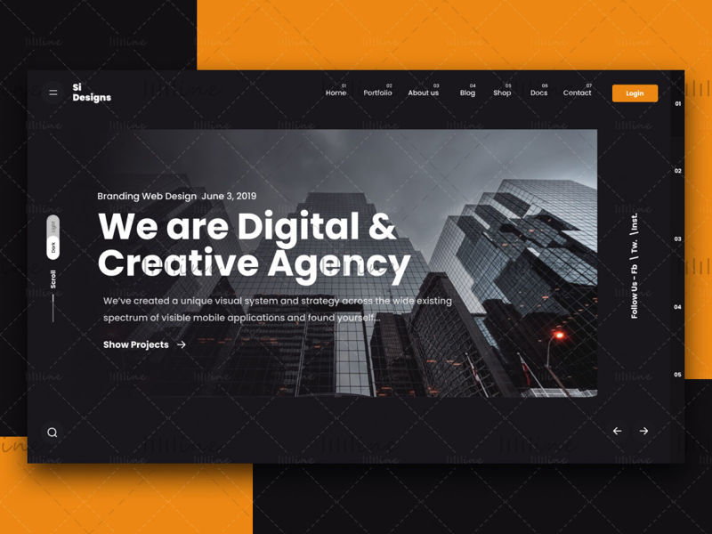 Creative Agency Web Hero Design UI UX Design