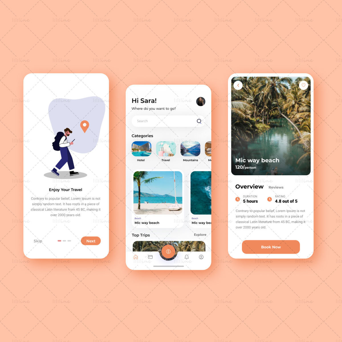 Travel App Design UI UX