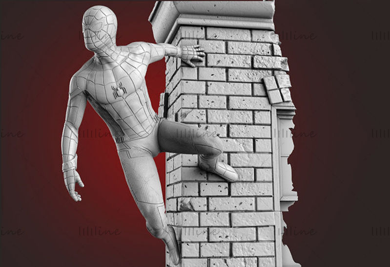 蜘蛛侠 3D 模型 STL 用于 3D 打印 CNC 雕刻浮雕